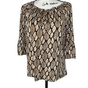 ‎Michael Kors snake skin pattern blouse small
